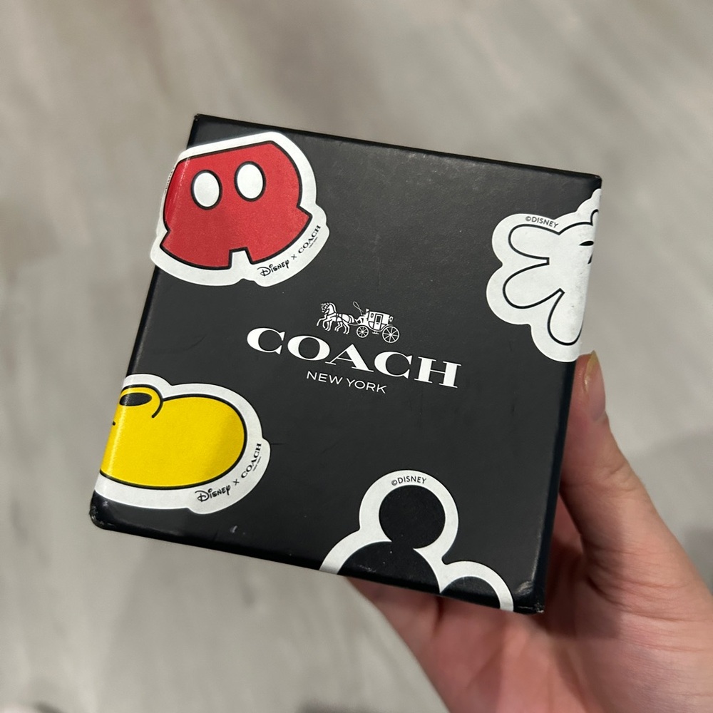 NEW | Authentic Coach X Disney Mickey Mouse Watch | Black Leather